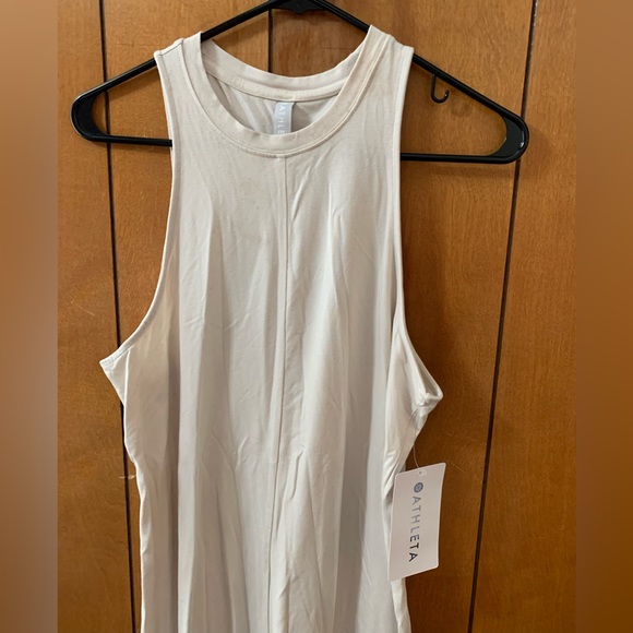NWT ATHLETA Shoreline Slit Maxi Dress in Shoreline Beige Casual Light Size Small - Picture 3 of 16